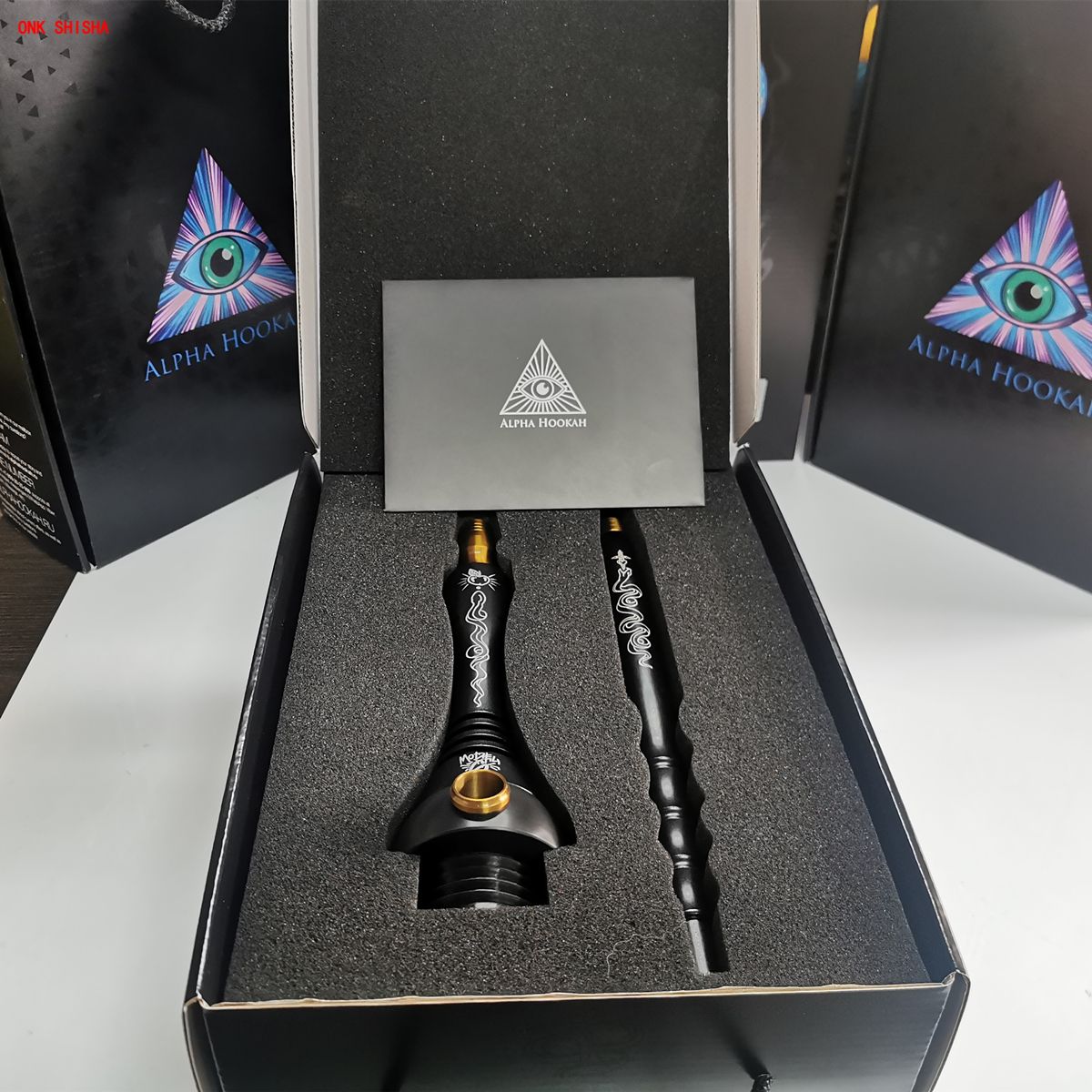  Premium Alpha Hookah High Quality Original Alpha S SHISHA Factory Customized Alpha Hookah Stainless Steel Gift Box
