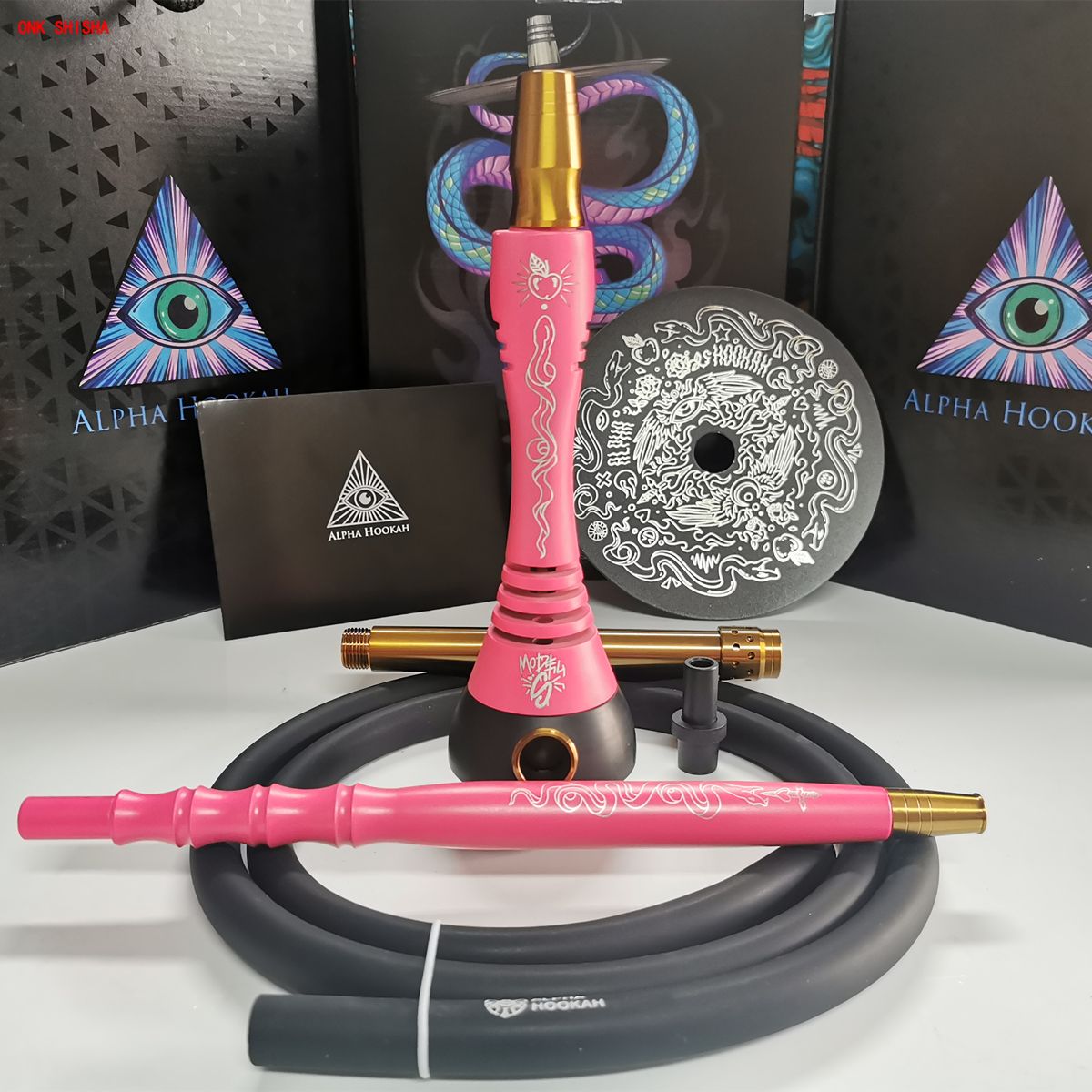 Premium Alpha Hookah High Quality Original Alpha S SHISHA Factory Customized Alpha Hookah Stainless Steel Gift Box