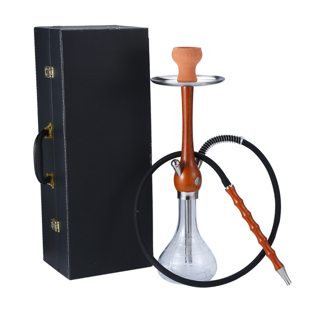 Wood Hookahs Complete Set Modern Hookah with Leather Case