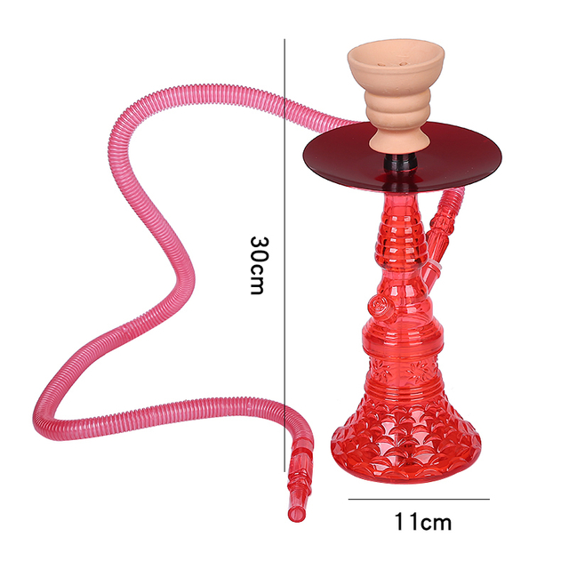Small Size Acrylic Hookah Set With Shisha Accessories LED Light
