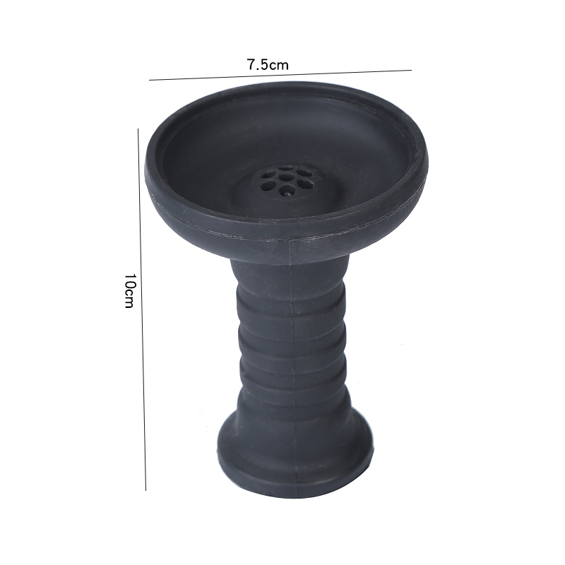 Hookah Bowl Silicone 1 Hole Phunnel Bowl Perfect with Charcoal Holder Black Shisha Bowl