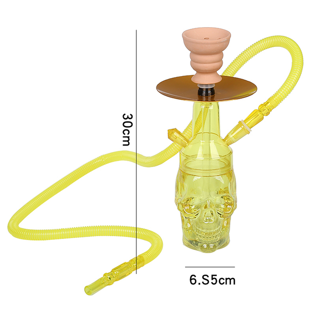 Unique Portable Skull Hookah Shisha LED Hookah Adalya Cup Hookah