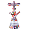 Aluminium Alloy Chicha Metal Art Desgin Graffiti Small Hookah Set