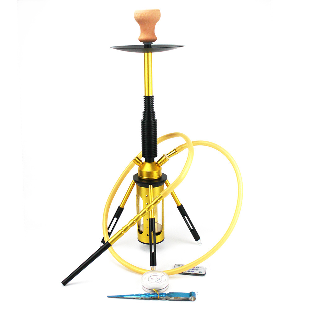 Luxury Big Rocket Shape Hookah Set With LED Light
