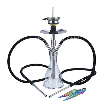 Luxury Stainless Steel Hookah 2 Hoses