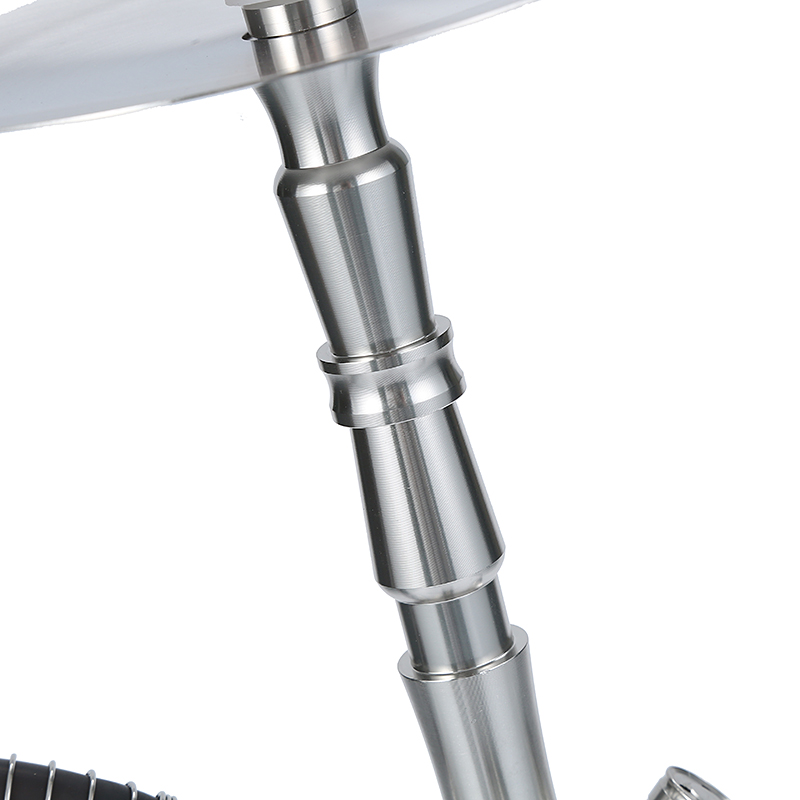 Silver Aluminum Hookah with Skull Base