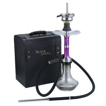 Resin Stems Stainless Steel Hookah with Leather Cage