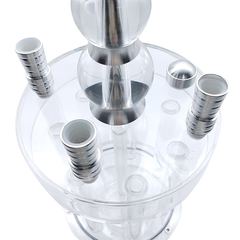 Gatling Hookah Set 4 Hose Colorful LED Light Acrylic Shisha Nargiule