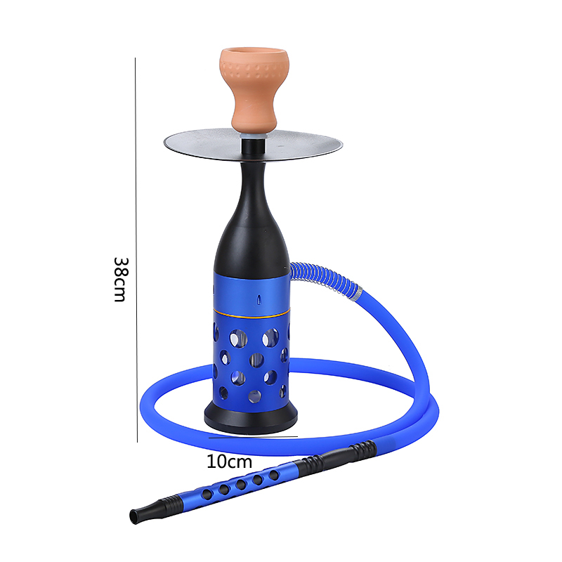 Wholesale Custom Colored Smoke Nargile Portable Led Shisha Set 