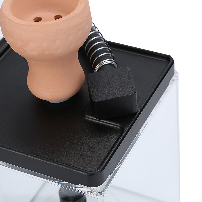High Quality Hookah Set Cube Acrylic Shisha with Multicolor LED Light 