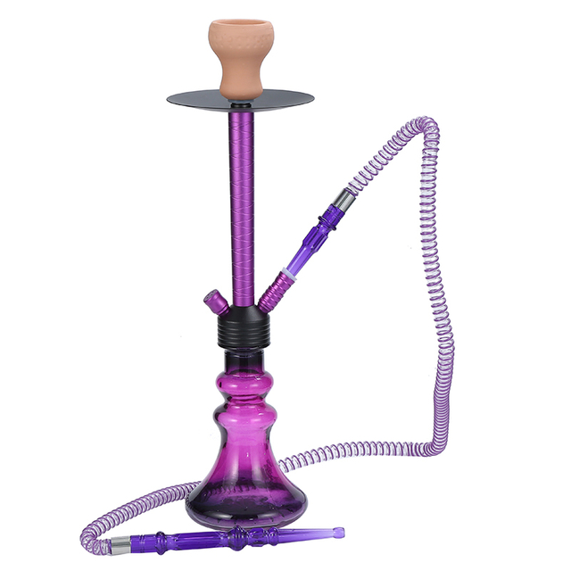 Portable Hookah Set with Everything Acrylic Hookah To Go Charcoal Holder Heat Management Device 