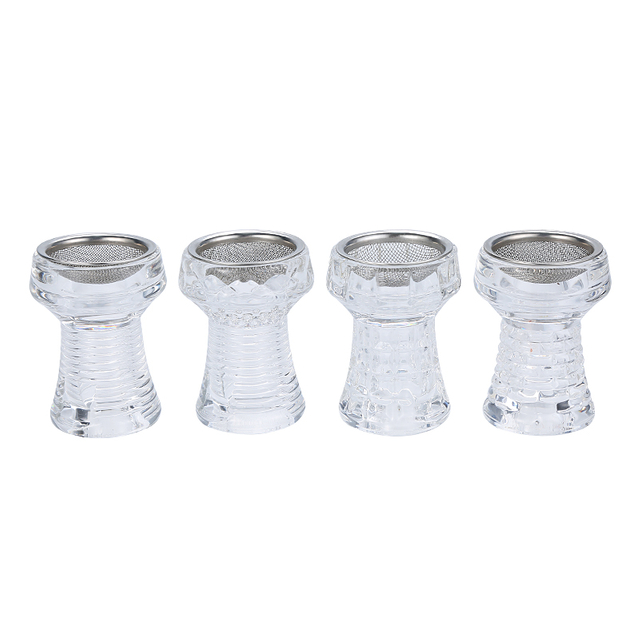 Crystal Glass Shisha Bowl Hookah Accessories Stainless Steel Mesh Screen Suitable for Charcoal Holder Heat Management 