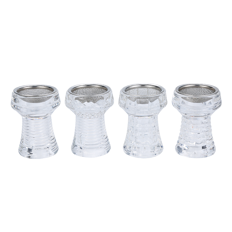Crystal Glass Shisha Bowl Hookah Accessories Stainless Steel Mesh Screen Suitable for Charcoal Holder Heat Management 