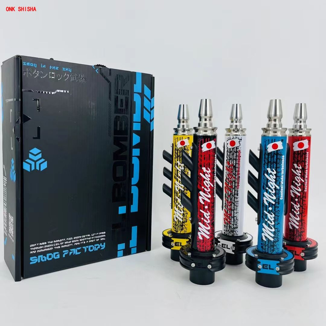 MID NIGHT El Bomber Hookah Gift Box Mid Night El Bomber Shisha Gift Box Aluminum Shisha Hot Sale One Hose El Bomber Hookah