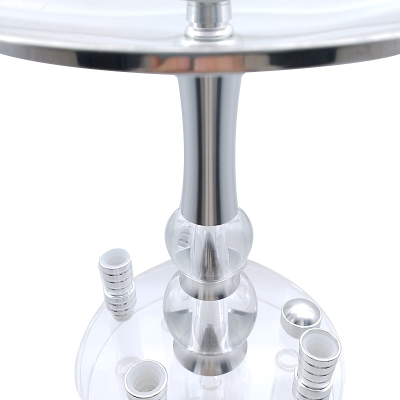 Gatling Hookah Set 4 Hose Colorful LED Light Acrylic Shisha Nargiule