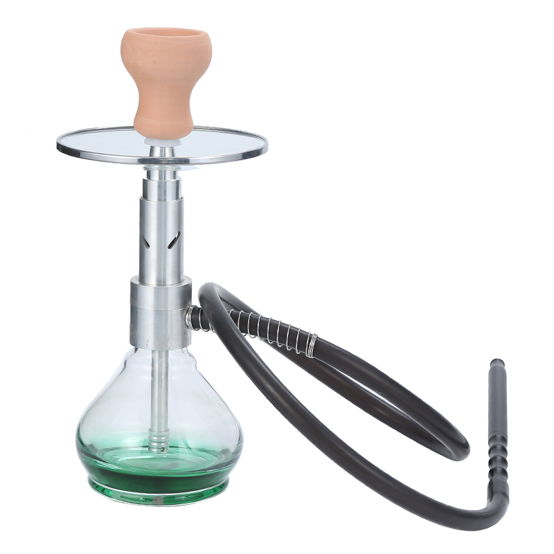 Small Portable Hookah Travel Glass Shisha Cup Silicone Hose Carrying Bag