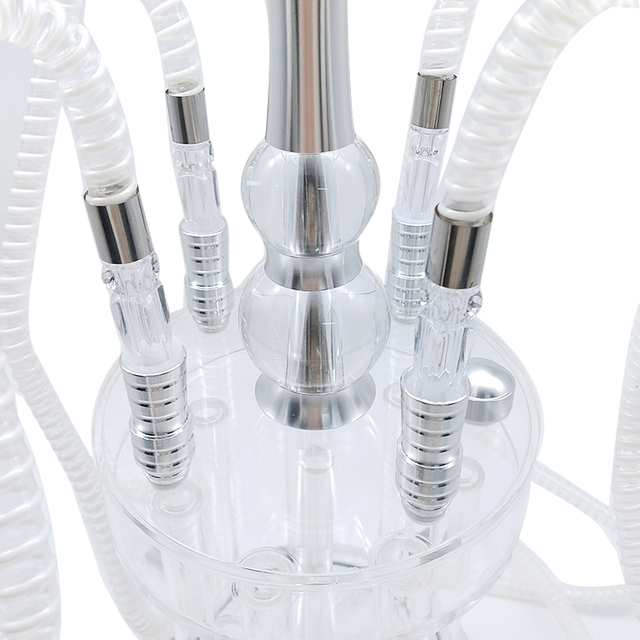 Gatling Hookah Set 4 Hose Colorful LED Light Acrylic Shisha Nargiule