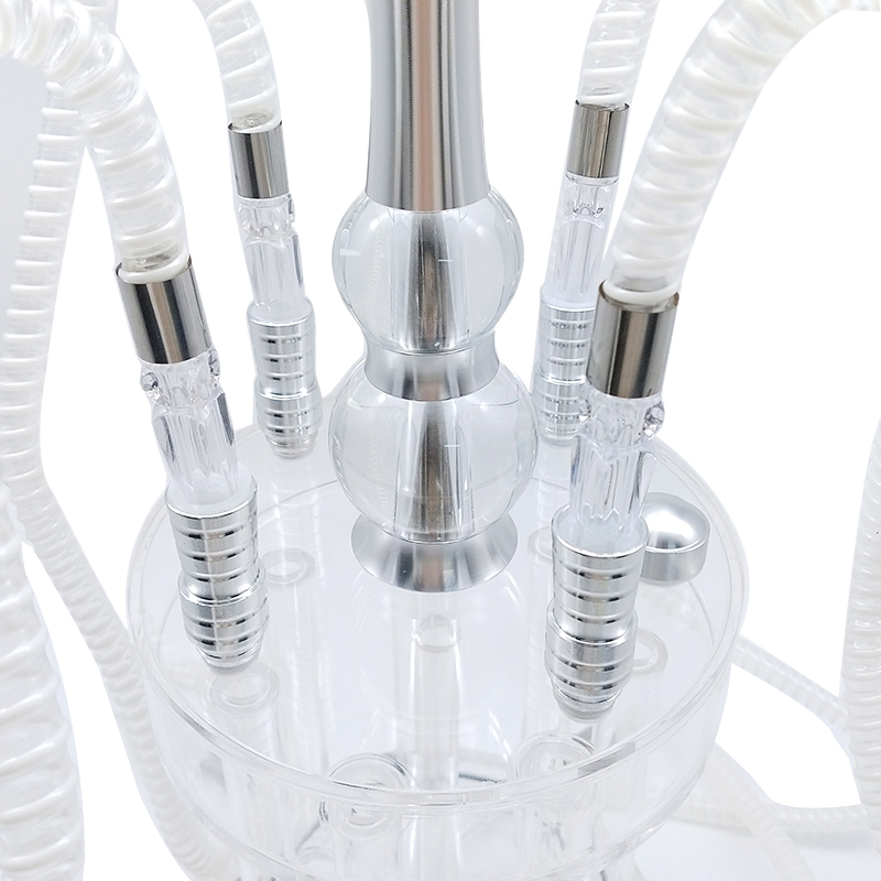 Gatling Hookah Set 4 Hose Colorful LED Light Acrylic Shisha Nargiule