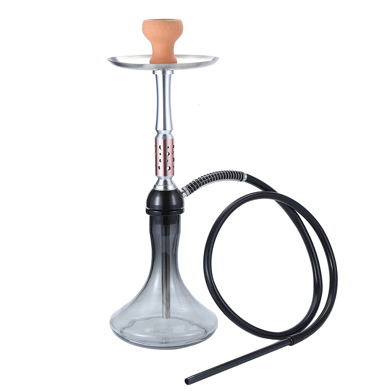 Large Hookah Set 1 Hose Premium Glass Hookah Kit with Shisha Accessories
