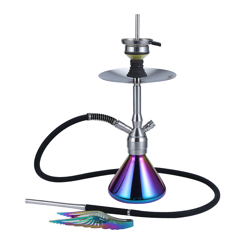 NEW Design Stainless Steel Hookah with Colorful Vase