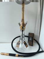 Premium Wookah Hookah Stainless Steel Wooden Shisha Luxury Wookah Stainless Steel Shisha Set Wookah Shsiha Wood Hookah Pot