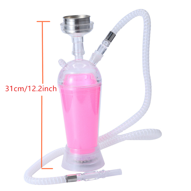 Acrylic Led Hookah Shisha Cup Hookah Portable Small Hookah Shining