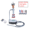 Rocket Aluminum Acrylic Water Pipe Smoking Portable Hookah With LED Light