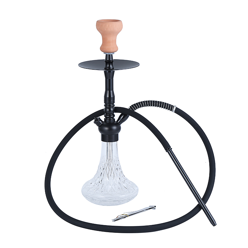 Luxury Aluminum Hookah Set With Crystal Glass Vase 