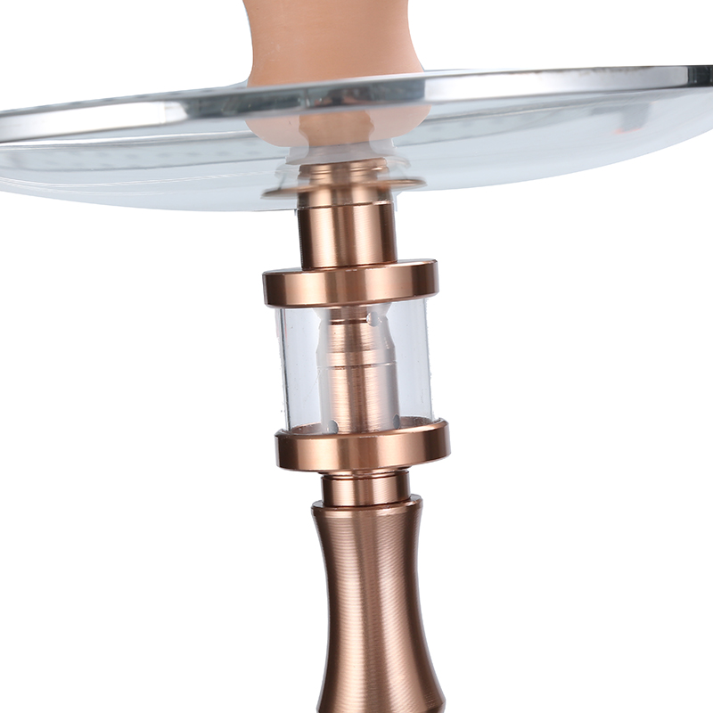 Glass Hookah Complete Set with Everything Stainless Steel Shisha Down Stem