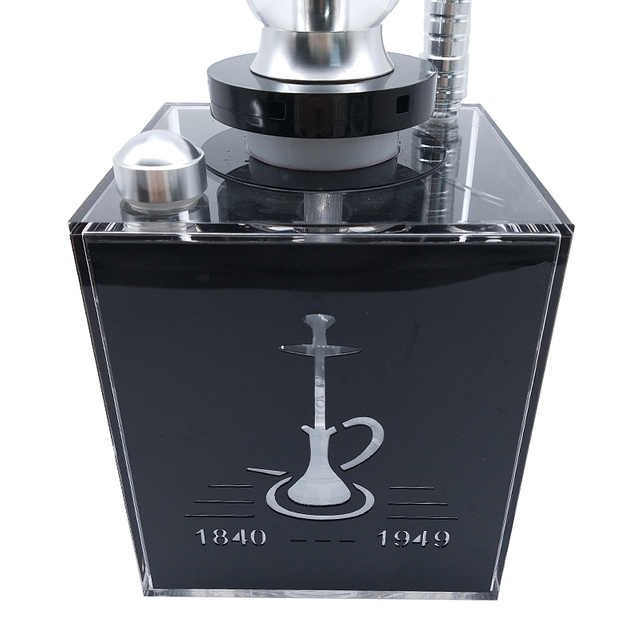Wholesale Acrylic Cube Shisha Portable Square Shisha with Led Light