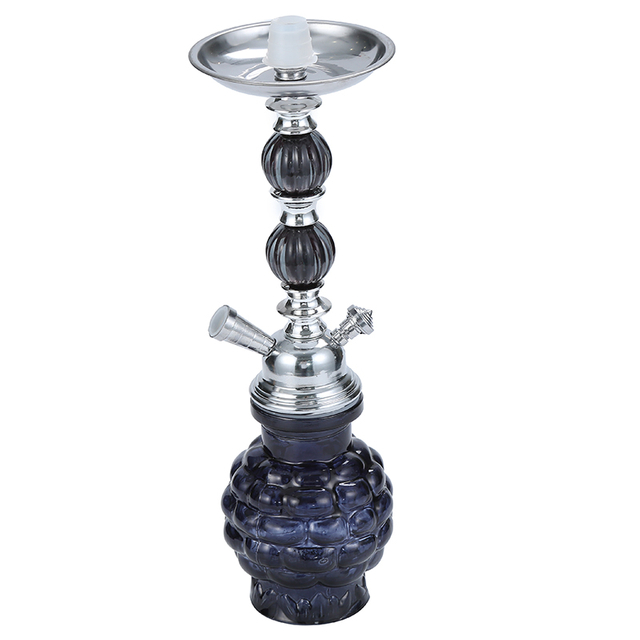 12" Premium 1 Hose Hookah Complete Set - Mini Fruit Hookah Glass Vase