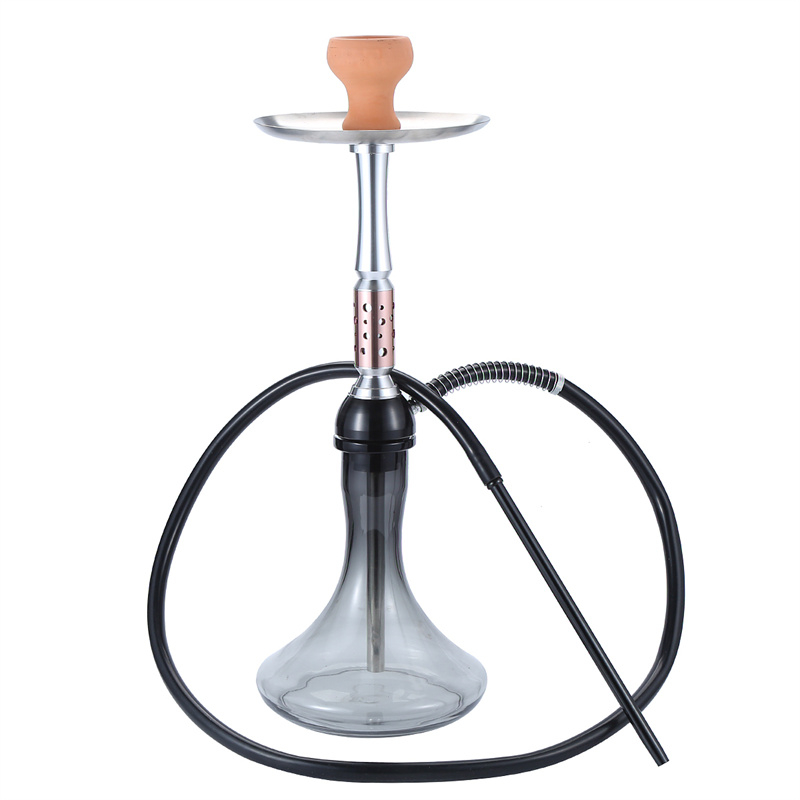 Large Hookah Set 1 Hose Premium Glass Hookah Kit with Shisha Accessories
