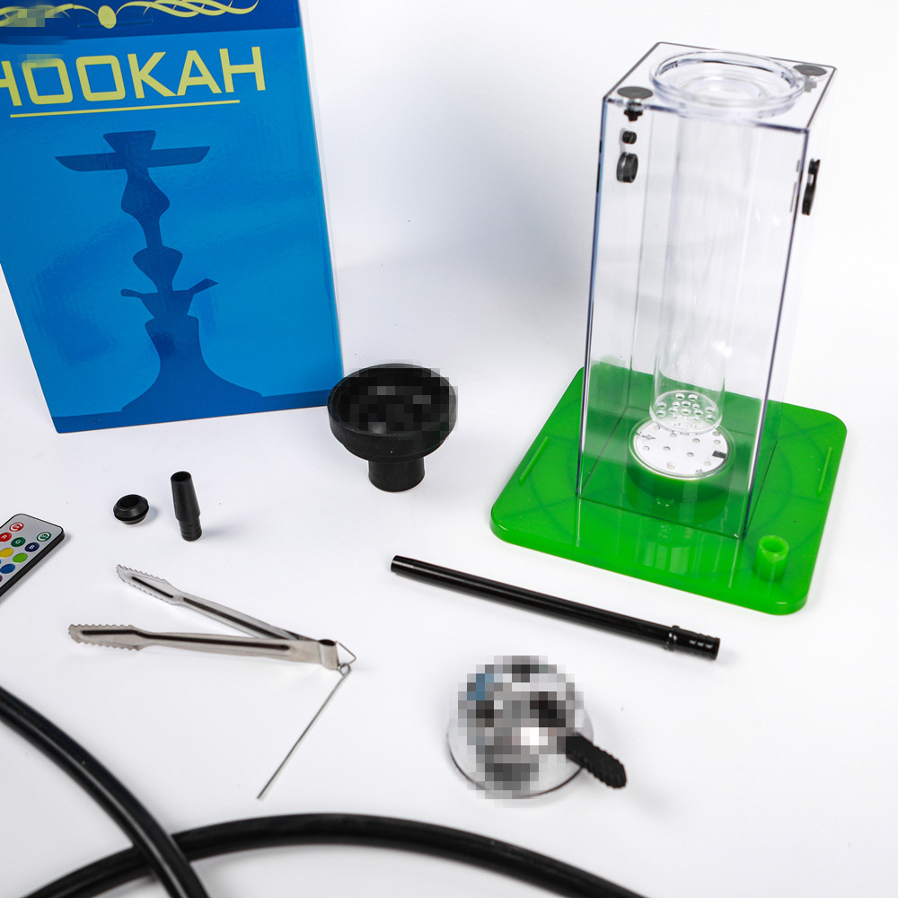 Wholesale portable acrylic plastic hookah shisha with LED