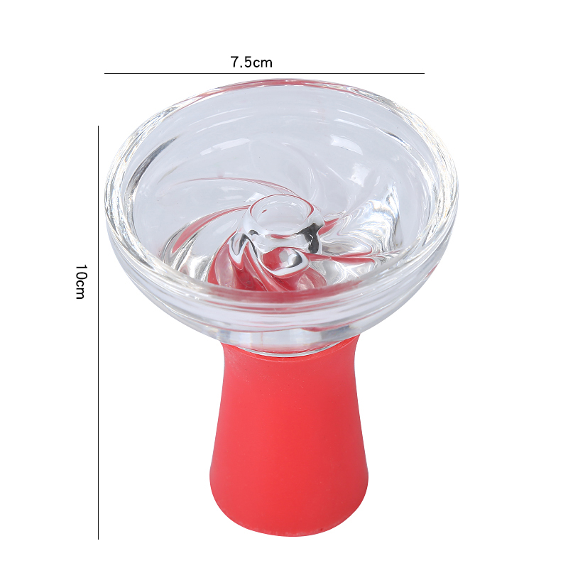 Glass Silicone Hookah Bowl Deep Extra Large Medium Beautiful Crystal Hookah