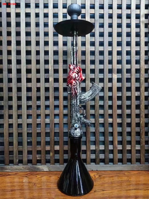 Factory New Gun Shisha Set Hookah High Quality Resin Shisha Large Size Gun Hookah Set Resin AK 47 Hookah Kit Set