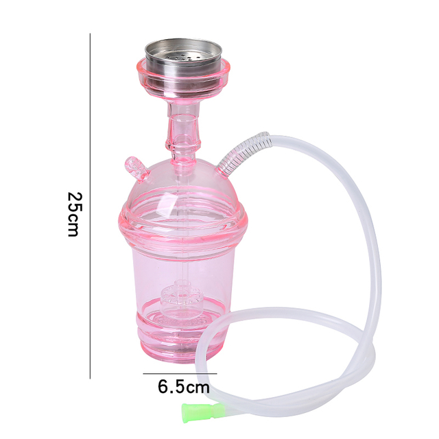 Acrylic Portable Car Hookah Shisha LED Hookah Mini Cup Hookah