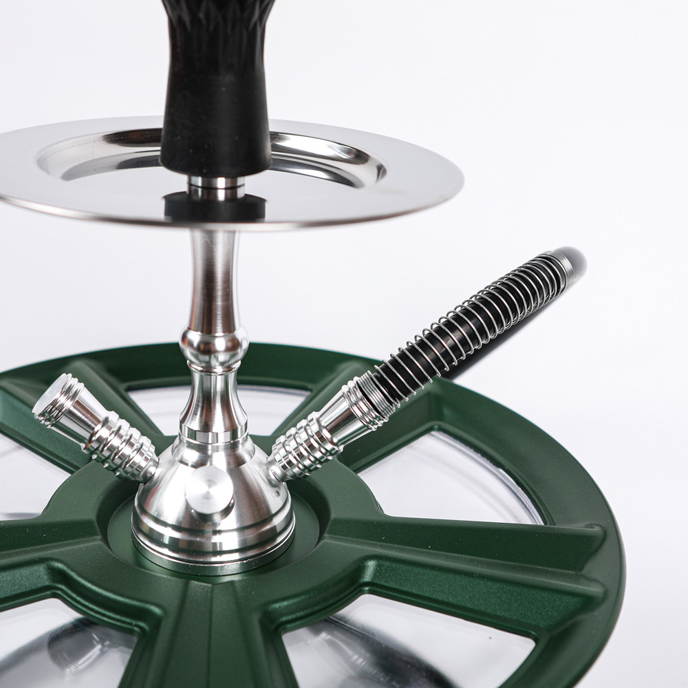 New Design Acrylic Wheel Hub Felgen Shisha with LED Rims Hookah