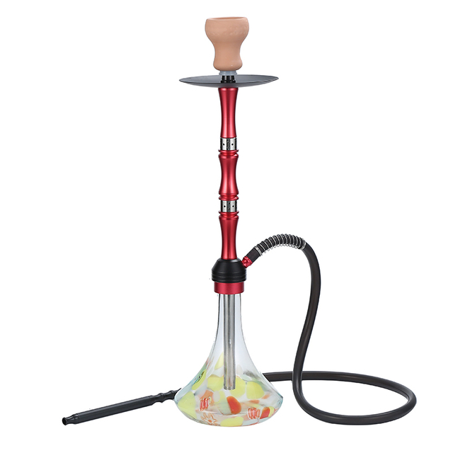 Aluminum Alloy Shisha Set with Silicone Pipe Hose Flavour Smoking Hookah Set