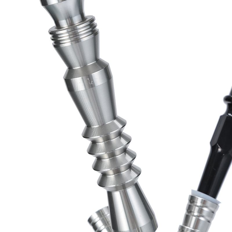 Premium 4 Hose Hookah Set Aluminum Shisha Kit with Coal Tongs Ashtray And Ceramic Bowl