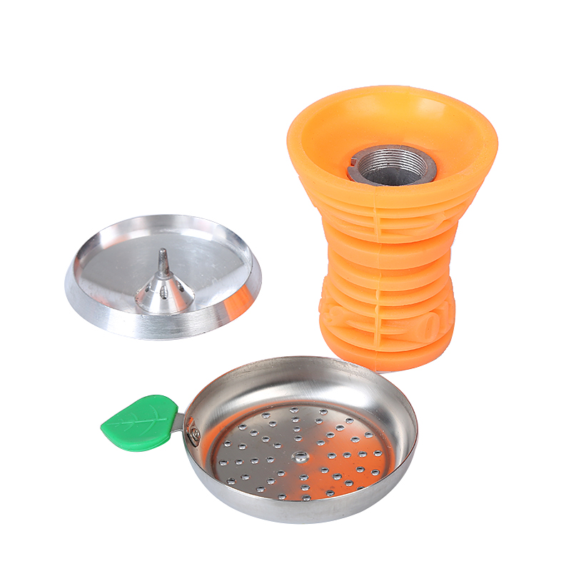 Hookah Bowl Set Silicone Hookah Bowl with Stainless Steel Charcoal Holder Heat Management Device