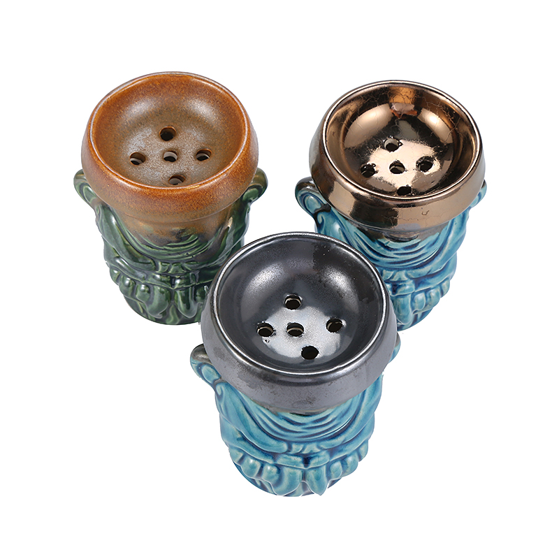 Egyptian Clay Hookah Bowl Phunnel Bowl with 5 Holes Hookah Head Fits Hookah Coals Charcoal Holder