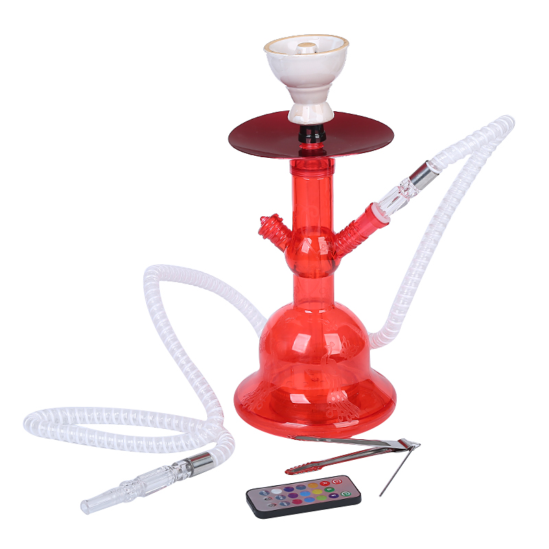 Portable Colored Smoke E Hookah Acrylic Cute LED Hookah 
