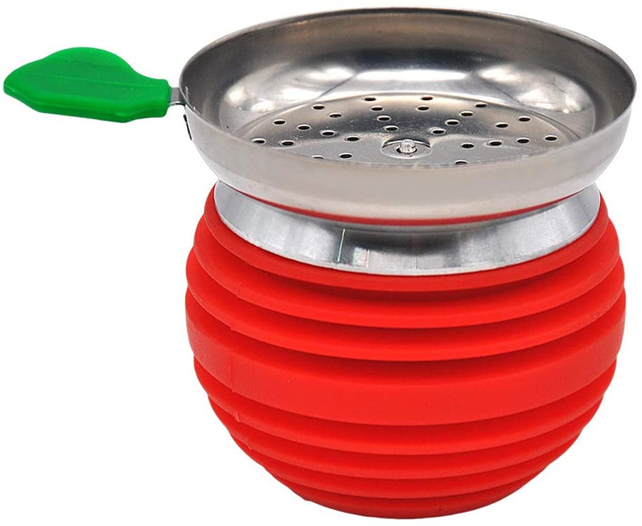 Hookah Bowl with Charcoal Holder Silicone Stainless Steel 3.3inch Height 3inch Diameter Shisha Hookah Set