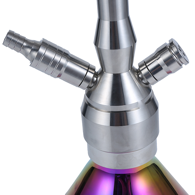 NEW Design Stainless Steel Hookah with Colorful Vase