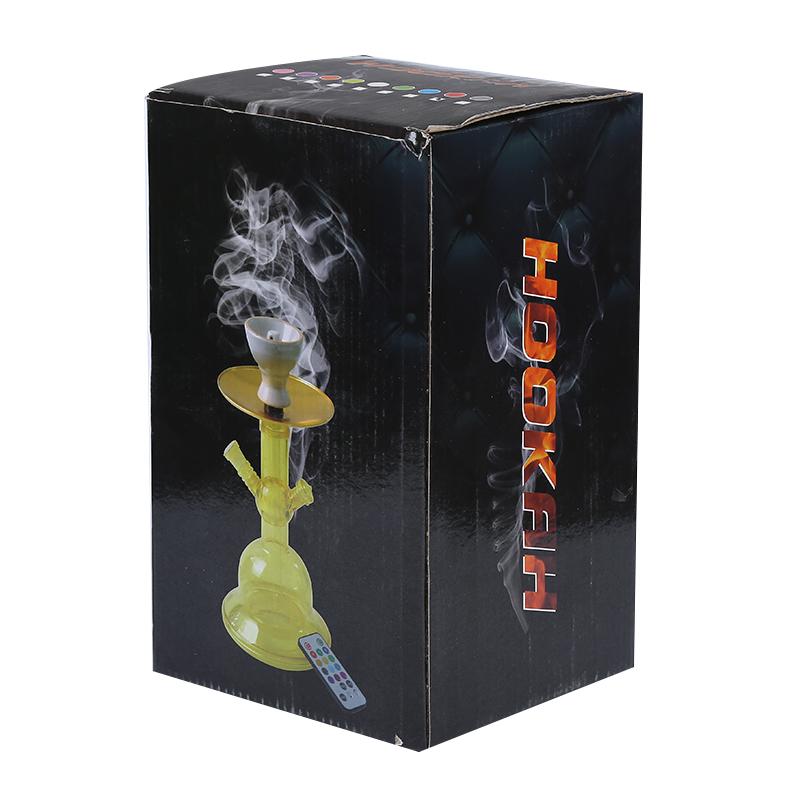 Portable Colored Smoke E Hookah Acrylic Cute LED Hookah 