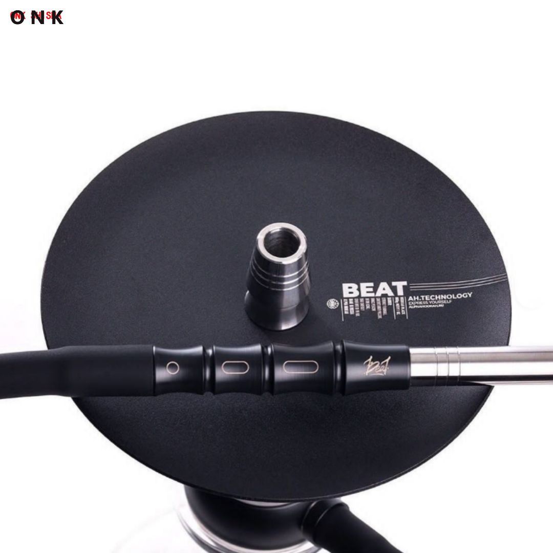 Alpha Beat Minimal Stainless Steel Hookah Shisha Set With Glass Base 