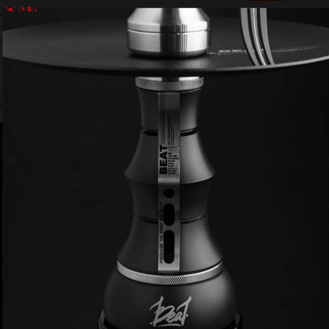 Alpha Beat Minimal Stainless Steel Hookah Shisha Set With Glass Base 