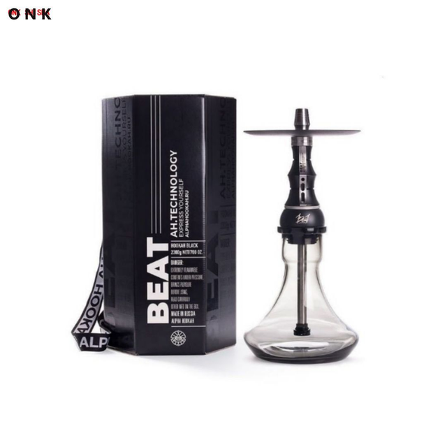 Alpha Beat Minimal Stainless Steel Hookah Shisha Set With Glass Base 